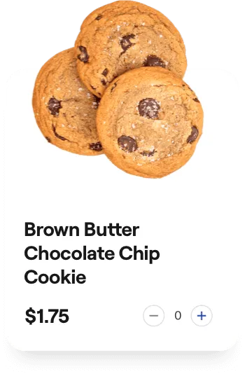 brown butter chocolate chip cookie card