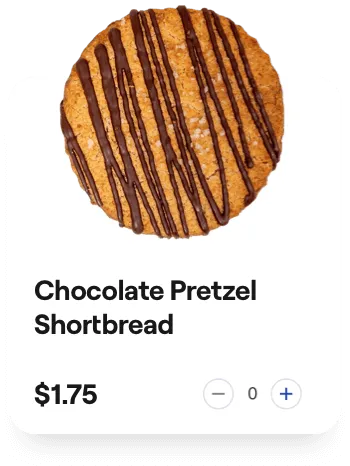 chocolate pretzel shortbread card